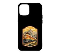 Affiche rétro de Voyage en Train de Montagnes Coque pour iPhone 12/12 Pro