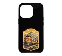 Affiche rétro de Voyage en Train de Montagnes Coque pour iPhone 13 Pro