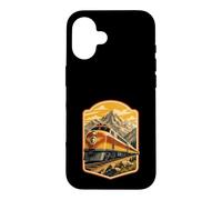 Affiche rétro de Voyage en Train de Montagnes Coque pour iPhone 16