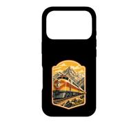 Affiche rétro de Voyage en Train de Montagnes Coque pour iPhone 17 Pro