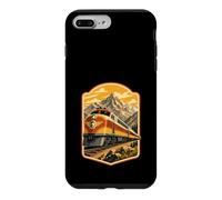 Affiche rétro de Voyage en Train de Montagnes Coque pour iPhone 7 Plus/8 Plus