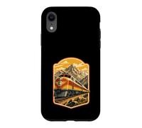 Affiche rétro de Voyage en Train de Montagnes Coque pour iPhone XR