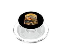 Affiche rétro de Voyage en Train de Montagnes PopSockets PopGrip pour MagSafe