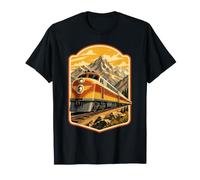 Affiche rétro de Voyage en Train de Montagnes T-Shirt
