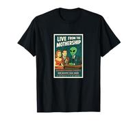 Affiche rétro des années 1950 avec Inscription « Late Night Talk Show Roswell Aliens » T-Shirt