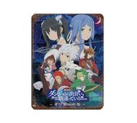 Affiche rétro en métal avec dessin animé japonais DanMachi Is It Wrong to Try to Pick Up Girls in A Dungeon 2.jpg Décoration murale 30,5 x 40,6 cm