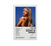 Affiche Sabrina Carpenter Short N' Sweet Album pour décoration murale en toile, décoration de chambre (40 x 60 cm)