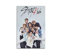 Affiche SKZ Stray Kids Kopo Affiche de groupe de garçons Kpop d'idol coréens Art mural imprimé rétro esthétique Peinture sur toile pour décoration de la maison et du bureau (50 x 75 cm), style sans