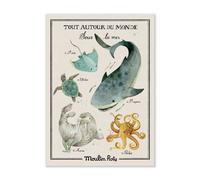 Affiche Sous la mer 50x70cm Tout autour du monde Moulin Roty