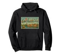Affiche Souvenir de Voyage Vintage Copenhague Danemark Art Graphic Sweat à Capuche