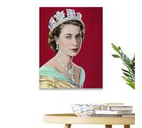 Affiche souvenirs de la reine Elizabeth II | Impression photo du Souvenir de la reine d’Angleterre | Art mural sans cadre honorant Sa Majesté, décor d' élégant pour l'espace de la galerie du bu