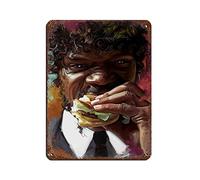Affiche sur toile de Jules Winnfield Samuel L Jackson Pulp Fiction Poster Poster rétro en métal Art rétro Peinture en fer Bar Personnes Cave Café Famille Garage Affiche Décoration murale 30,5 x 40,6