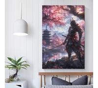 Affiche sur toile « Le Pouvoir du Samoura - Art mural - Impressions nordiques - Décoration d'intérieur - Cadeaux pour femmes et hommes - 50 x 75 cm