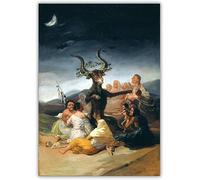 Affiche Sur Toile « Le Sabbat Des Sorcières » De Francisco Goya, Peinture À L'Huile Célèbre, Paysage Sombre, Décoration D'Intérieur, 50x70 Cm, Sans Cadre