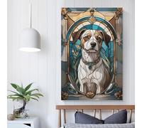 Affiche sur toile représentant un chien mignon, décoration murale, pour mari, petit ami, petite amie, 20 x 30 cm