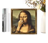 Affiche Toilette Humoristiques Tableau De La Joconde, 20x20cm Décoration Murale Humoristique Mona Lisa Pour Salle, Humour Mona Lisa Affiche Decoration Murale, Pour Maison, Chambre, L'appartement