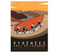 Affiche : Tour de France, Pyrénées cols de légende