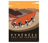 Affiche : Tour de France, Pyrénées cols de légende