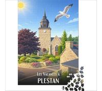 Affiche Vacances À Plestan Puzzle 1000 pièces | puzzle pour un w nd prolongé le passe temps parfait pour un long w nd loin de la routine à la maison le soir38x26cm