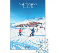 Affiche Val Thorens Puzzles 1000 pièces | puzzle comme cadeau de mariage pour les jeunes mariés un présent réfléchi pour un couple à la maison le soir en douceur