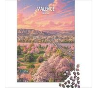 Affiche Valence Vue du Ciel Rosé Puzzle 1000 pièces pour Adolescents | puzzle pour les vacances d'été un super passe temps d'intérieur pour les jours de pluie à la maison le soir en douceur50x75cm