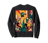 Affiche Vintage Art déco des années 1920 avec Motif Femme garçonne Sweatshirt