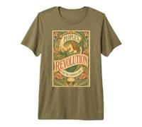 Affiche Vintage Art Nouveau People's Revolution T-Shirt Haut de Gamme