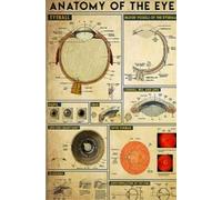 Affiche vintage Art Print Anatomie de l'œil Décoration murale Plaque Café Club Vintage Métal Panneau en étain Logo 30,5 x 40,6 cm