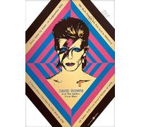 Affiche vintage de David Bowie - Singer - Indie Pop Glam Rock - Art mural - Format A4