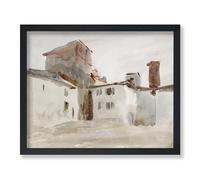 Affiche Vintage de Peinture de Borgo San Lorenzo, Impression sur Toile Rétro de Paysage Abstrait, Art Minimal, Cadeau pour Hommes & Femmes, Superbe Décor pour Chambre, Séjour ou Bureau, sans Cadre