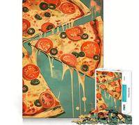 Affiche Vintage de Pizza, Puzzle rétro de 1000 pièces pour Adultes et Adolescents, à Assembler Lentement, à apprécier, découpe précise, Objet de Collection (50x75cm)