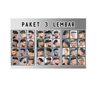 Affiche vintage de salon de coiffure masculine Coupe de cheveux masculine stylée Peinture murale et peinture sur toile Empreintes de cheveux pour hommes Décor de salon de coiffure 50x70cm Sans cadre