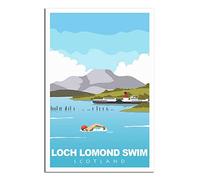 Affiche vintage de voyage sur le Loch Lomond en Écosse, décoration murale moderne, 50 x 60 cm