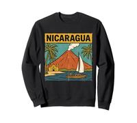 Affiche Vintage de Voyage Volcan Nicaragua et Voile Sweatshirt