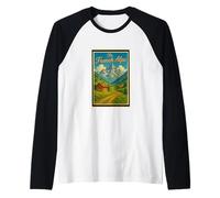 Affiche vintage des Alpes françaises des années 50 Manche Raglan