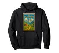 Affiche vintage des Alpes françaises des années 50 Sweat à Capuche