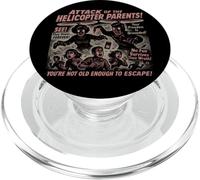 Affiche Vintage d'hélicoptère de l'attaque des Parents d'halloween PopSockets PopGrip pour MagSafe