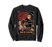 Affiche Vintage du Film Halloween des années 1950 Programmateur Informatique Sweatshirt