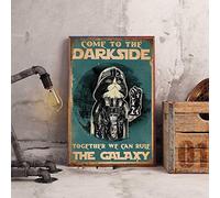 Affiche vintage en métal avec chat Vador Dark Vador Star Wars Idéal Come To The Dark Side Together We Can Rule 20,3 x 30,5 cm