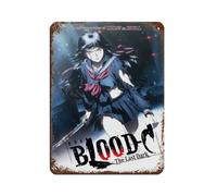 Affiche vintage en métal avec inscription « Anime BLOOD-C » pour pub, club, café, bar, maison, décoration murale, 30 x 40 cm