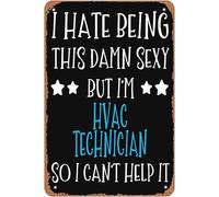 Affiche vintage HVAC Technician So I Can T Help It Apartment Dorm en métal aluminium Décoration murale 20,3 x 30,5 cm