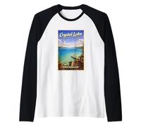 Affiche Vintage Michigan Crystal Lake Up North MI Manche Raglan