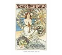 Affiche Vintage Mucha - Monaco par Mucha - Poster Décoration Murale A3+ (32 x 45 cm) pour embellir et donner une touche Déco à votre Intérieur.