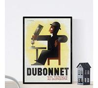 Affiche Vintage Nacnic. Annonce Vintage Dubo Dubon Dubonnet 1932 Cadre Format A4