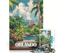 Affiche Vintage Orlando Puzzle de 1000 pièces pour Adolescents Jeu Stimulant et apaisant Bords tendus Cadeau de qualité supérieure (38x26cm)