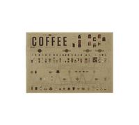 Affiche Vintage Papier Kraft Imperméable Rétro Autocollant Mural Décor 51,5 x 36 cm Créatif et Utile Professionnel