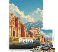 Affiche Vintage Petra Jordan, Puzzle de 1000 pièces pour Adolescents, Jeu de logique et d'adresse, détente mentale, découpe précise, Cadeau de Noël (50x75cm)