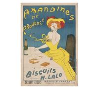 Affiche Vintage Publicités Alimentaires d'Antan - Amandines de Provence - Poster Décoration Murale A3+ (32 x 45 cm) pour embellir et donner une touche Déco à votre Cuisine.