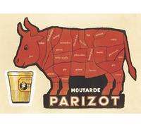 Affiche Vintage Publicités Alimentaires d'Antan (Moutarde Parizot)