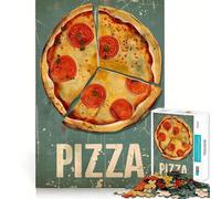 Affiche Vintage rétro Pizza Puzzle de 1000 pièces Activité ludique et stimulante pour renforcer Les Liens familiaux Emboîtement Parfait sans espaces (50x75cm)